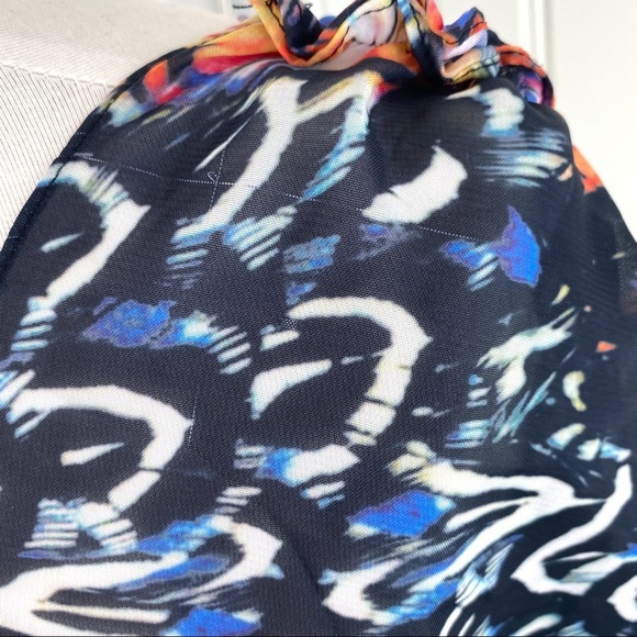 RACHEL Roy Tail Feathers Electric Swimsuit Coverup - Picture 8 of 8